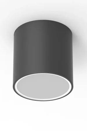 Sconto Plafoniera da esterno grande in alluminio con diffusore in vetro rotondo - 20W - IP54
