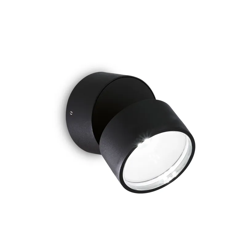 Applique da esterno a led in alluminio e diffusore orientabile in vetro - 7W - Lumen 610 - 4000k Luce Naturale - IP54 Soddisfatti O Rimborsati