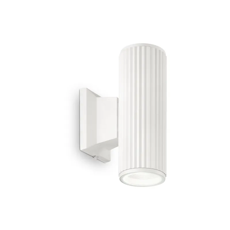 Applique da esterno con struttura in alluminio e doppio diffusore in vetro - 28W - IP44 Popolare