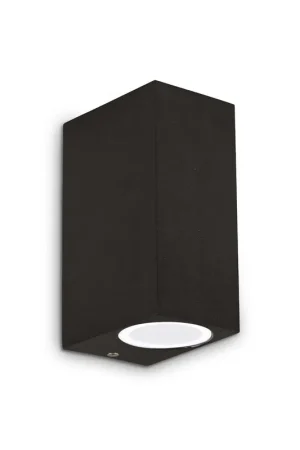 Applique a led esterno struttura alta in alluminio e doppio diffusore in vetro - 15W - IP44 A Buon Prezzo
