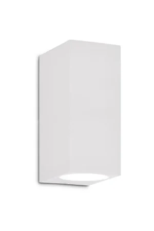 Applique a led esterno struttura alta in alluminio e doppio diffusore in vetro - 15W - IP44 Quantità Limitata