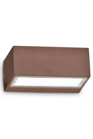A Buon Prezzo Applique da esterno con struttura in alluminio e 2 diffusori in vetro - 28W - IP44