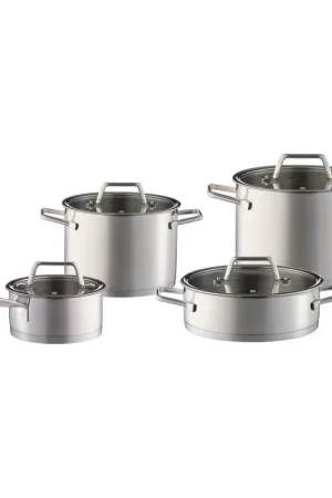 Batteria di pentole in acciaio inox 8 pezzi Prezzo Basso