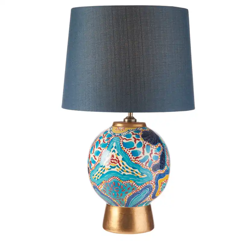 Pagamento Sicuro Lampada da tavolo moderna con base in porcellana e diffusore in tessuto - 60W
