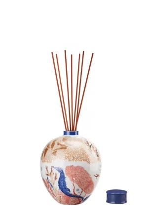 Vendita Finale Diffusore a bastoncini in ceramica decorata con design marino elegante