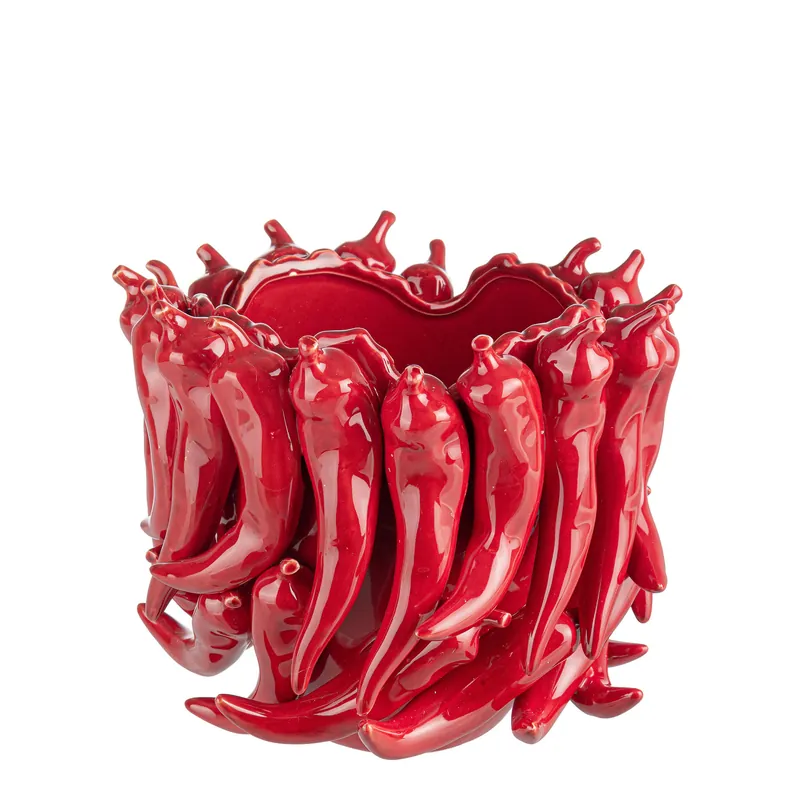 Must-Have Vaso in ceramica con peperoncini