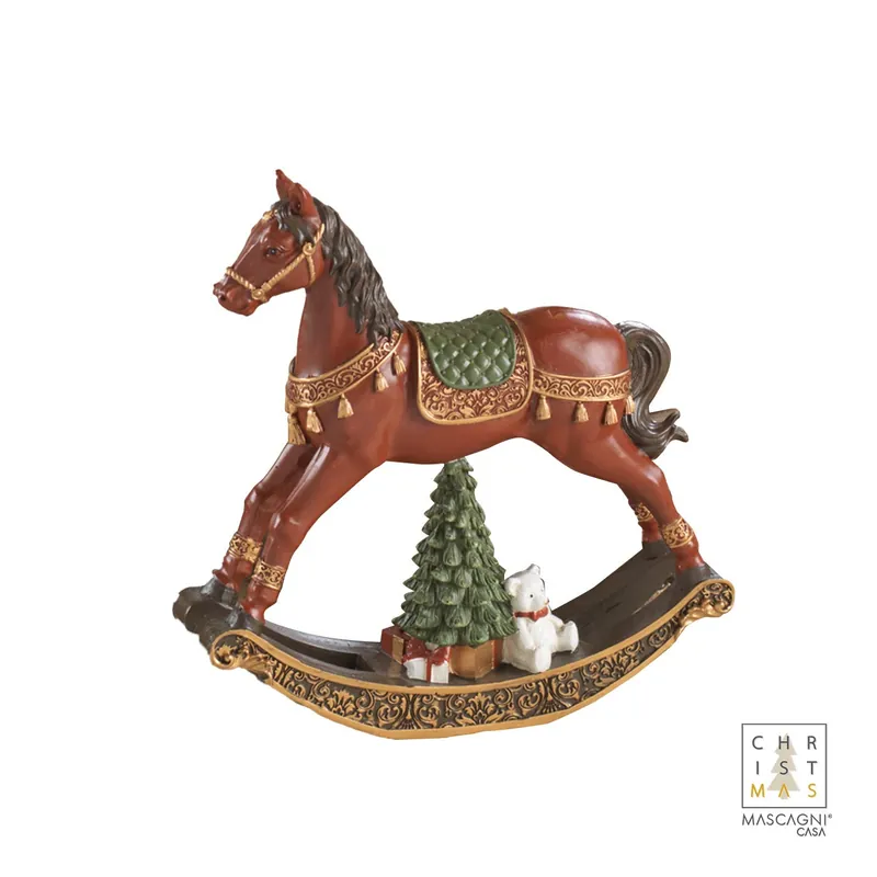 Decorazione natalizia con cavallo a dondolo Offerta Limitata