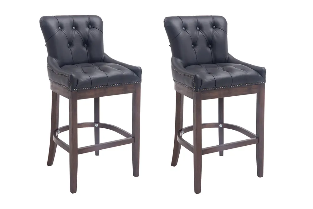Set 2 sgabelli Lakewood in vera pelle Sconto