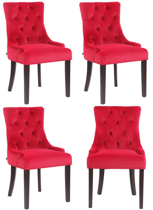 Set 4 poltrone pranzo Aberdeen in velluto Compra Oggi Stesso