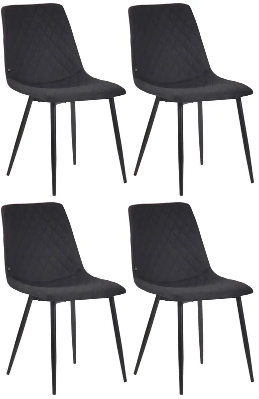 4 set sedie da pranzo Telde in tessuto Offerta Speciale