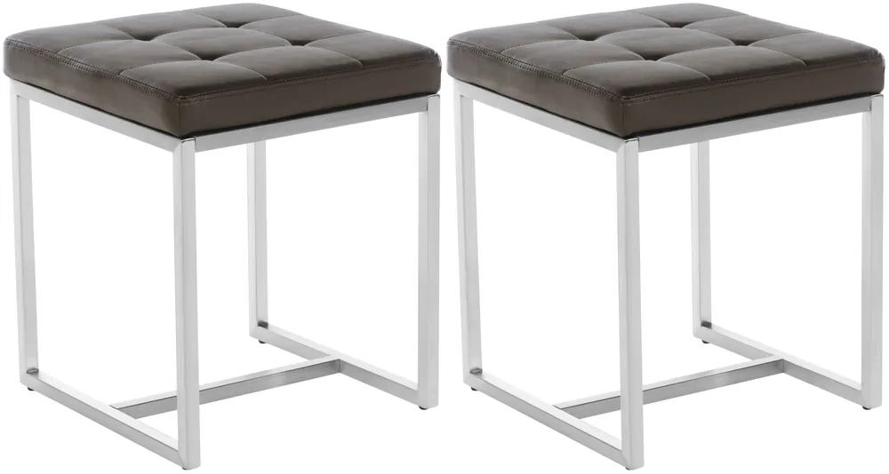 Compra Online Set di 2 sgabelli in acciaio inox Barci
