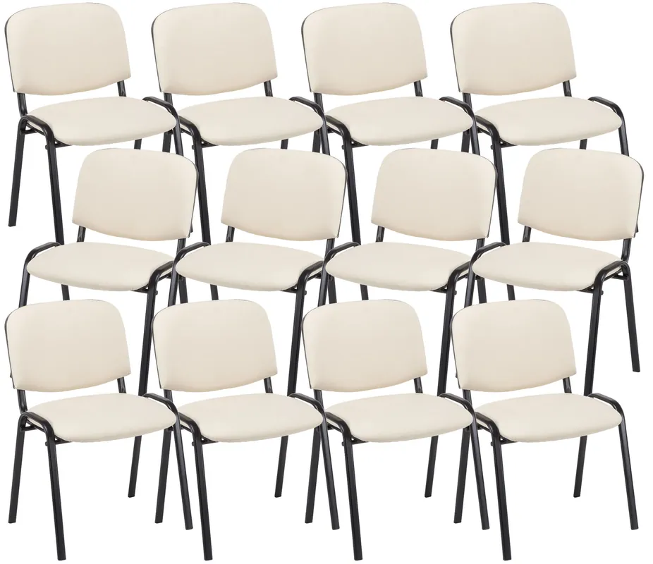 Ultimissimo Modello Set 12 Sedie Ufficio Visitatore Ken Imbottite In Similpelle