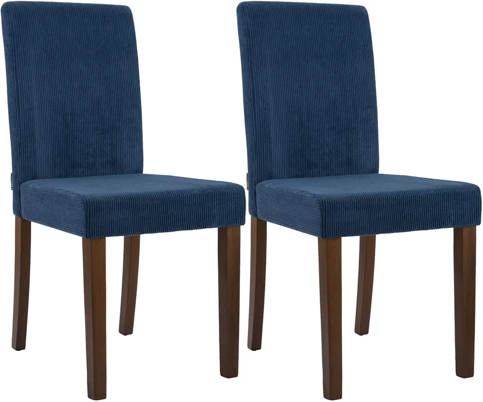 Offerta Lampo Set di 2 Sedie da Sala da Pranzo Ina in Velluto a Coste