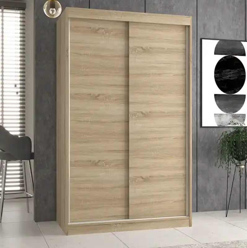 Prezzo Di Fabbrica Armadio ante scorrevoli moderno 120xH200 cm rovere Roy