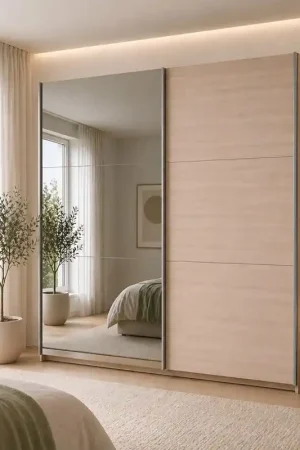 A Buon Prezzo Armadio ante scorrevoli moderno 178xH203 cm rovere specchio Quasar