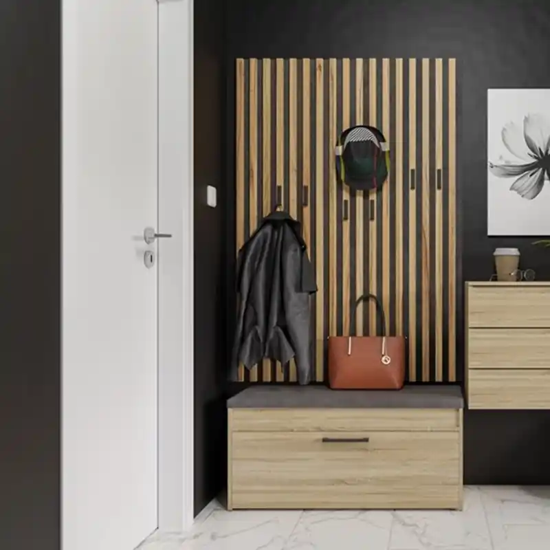 Più Venduto Cassapanca scarpiera 100x49 cm ingresso cuscino rovere Alabama-C