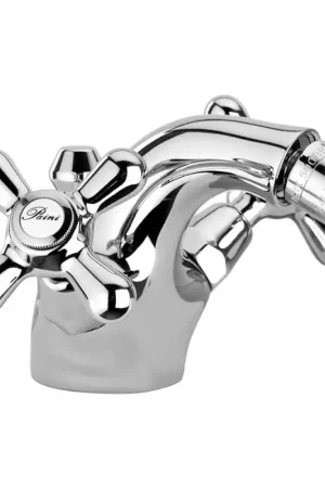 Reso Gratuito Miscelatore bidet con manopole monoforo cromo stile classico con piletta Liberty Paini