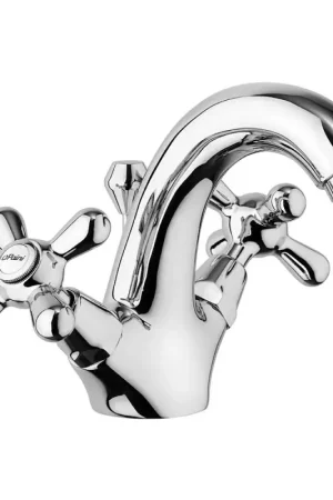 Più Venduto Miscelatore lavabo con manopole monoforo cromo stile classico con piletta Liberty Paini