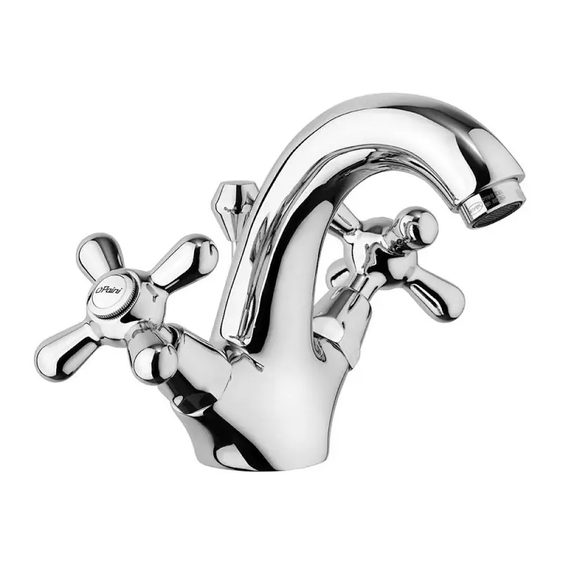 Più Venduto Miscelatore lavabo con manopole monoforo cromo stile classico con piletta Liberty Paini