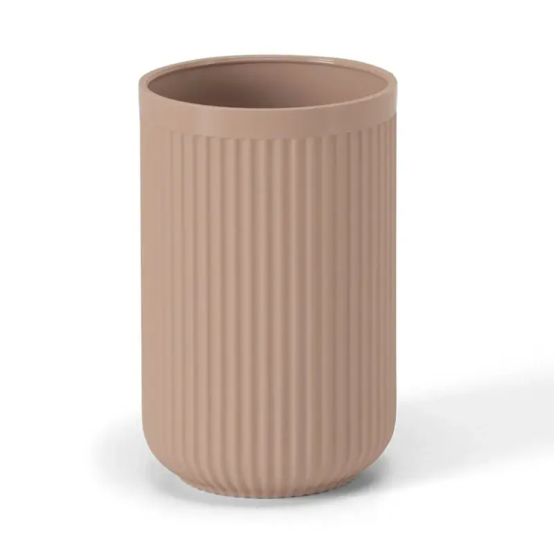 Prezzo Scontato Porta spazzolini rosa in plastica cannettata rigida Arizona