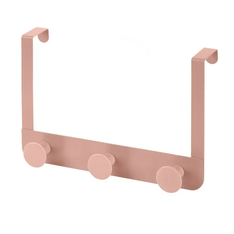 Gancio bagno triplo in acciaio e plastica rosa tondo Fiore Professionale