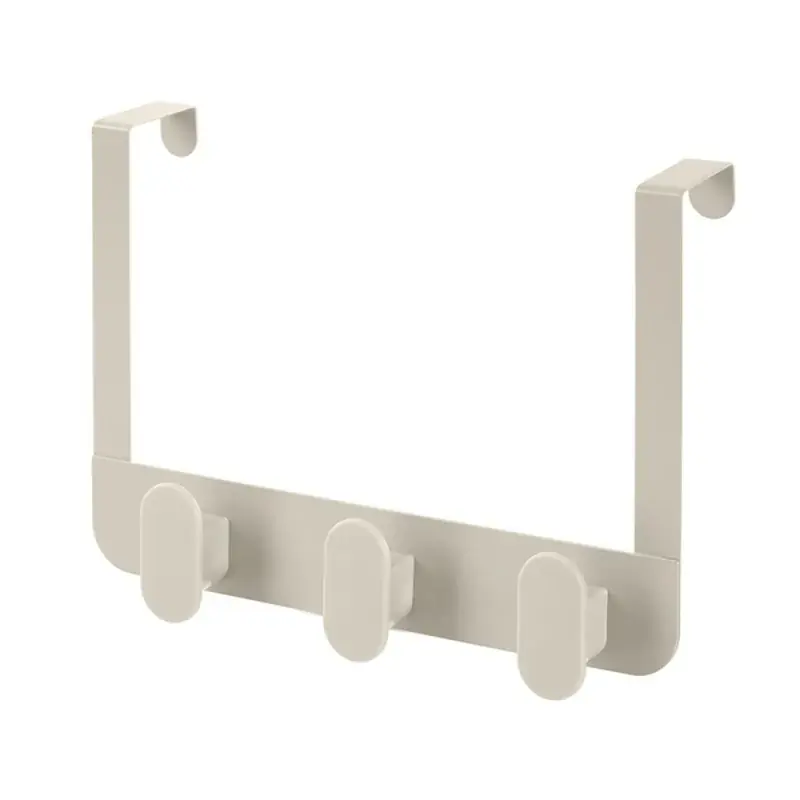 Ultimissimo Modello Gancio bagno triplo in acciaio e plastica beige rettangolare Fiore