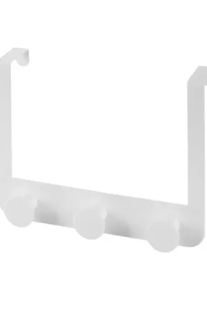 A Buon Prezzo Gancio bagno triplo in acciaio e plastica bianco tondo Fiore