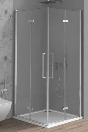 A Buon Prezzo Box doccia angolare 70x90 in vetro temperato trasparente doppio soffietto con profili cromo Neos