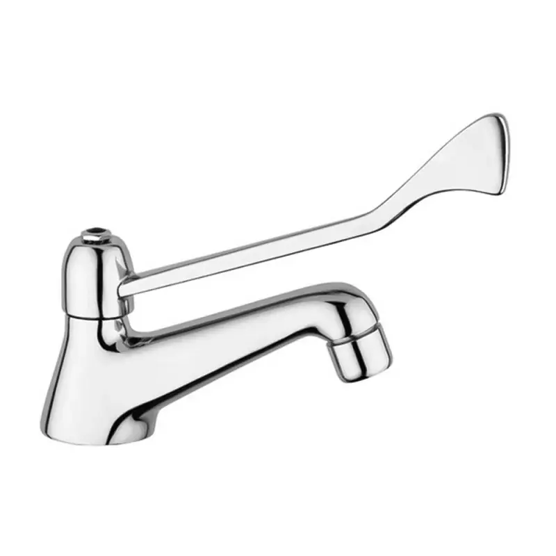 Miscelatore lavabo in ottone cromato con leva clinica linea Cigno Spedizione Espresso