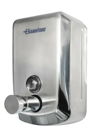Subito Disponibile Dispenser sapone liquido in acciaio cromo verticale 1 Lt con erogazione push