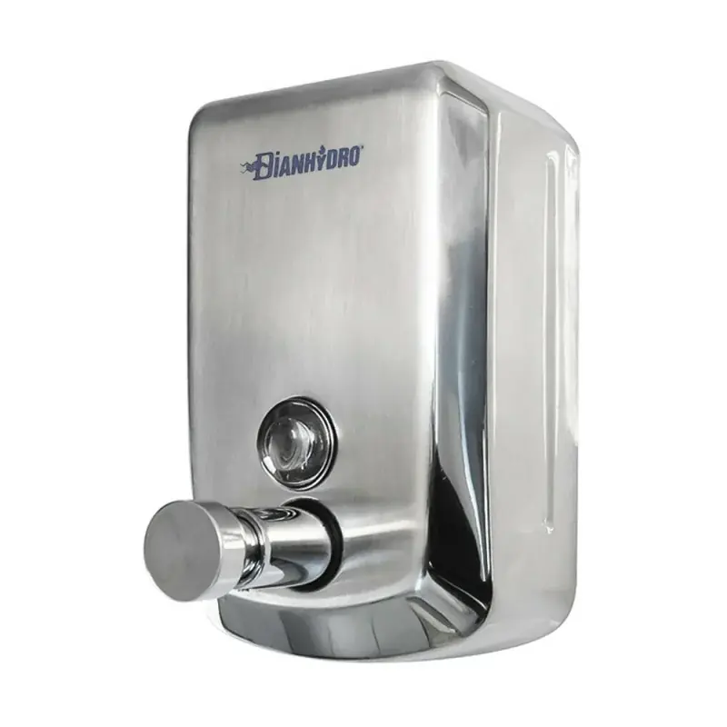 Subito Disponibile Dispenser sapone liquido in acciaio cromo verticale 1 Lt con erogazione push