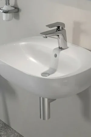 A Buon Prezzo Lavabo ovale 55 cm sospeso bianco in ceramica Rak Illusion