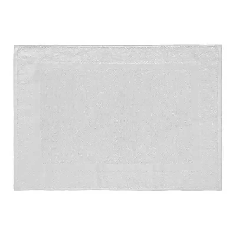 Tappeto scendi doccia 100% cotone in colore bianco 45x65 cm Solo Oggi