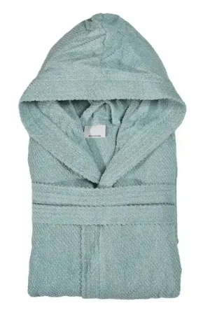 Accappatoio verde 100% cotone taglia XL con tasche cappuccio e cintura Offerta Limitata