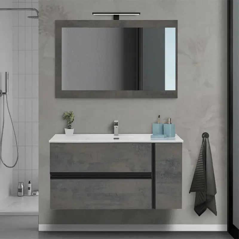 Mobile bagno sospeso da 110 cm effetto pietra Oxid Compra Oggi Stesso