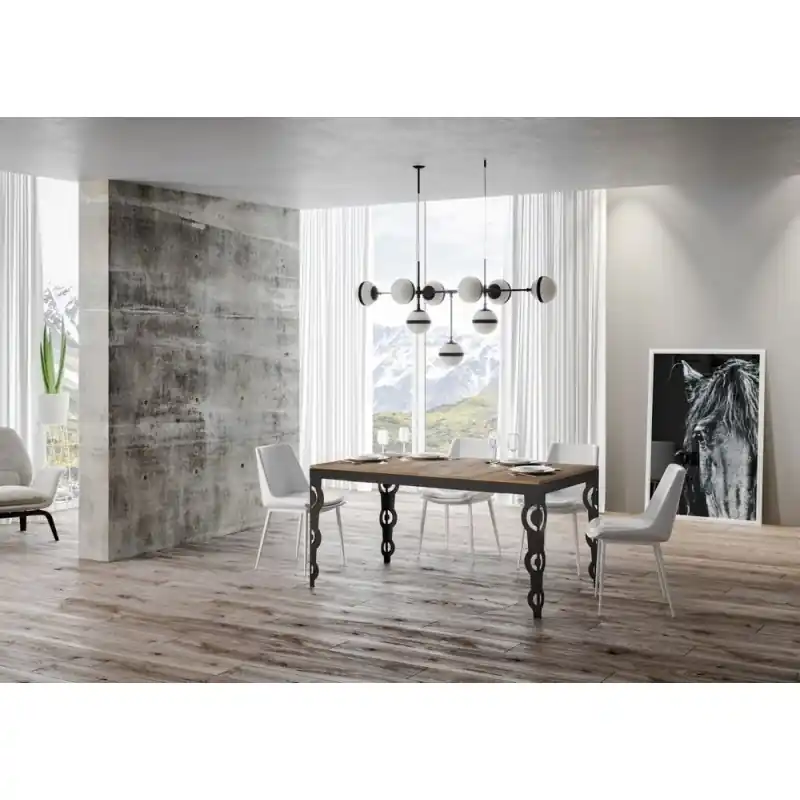 Promozione Itamoby Tavolo allungabile Karamay Evolution in nobilitato e talaio in ferro antracite da 180(284)x90 cm
