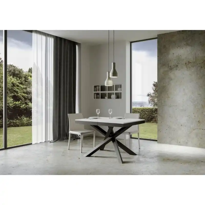 Itamoby Tavolo allungabile Volantis Evolution in nobilitato e talaio in ferro antracite da 120(224)x90 cm Professionale