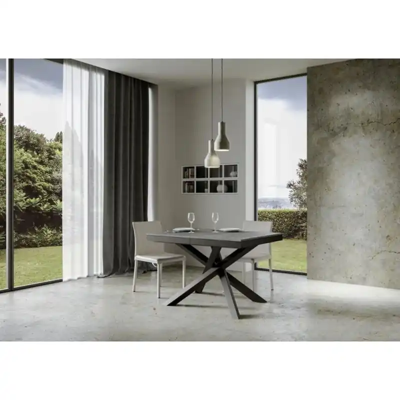 Soddisfatti O Rimborsati Itamoby Tavolo allungabile Volantis Evolution in nobilitato e talaio in ferro antracite da 120(380)x90 cm
