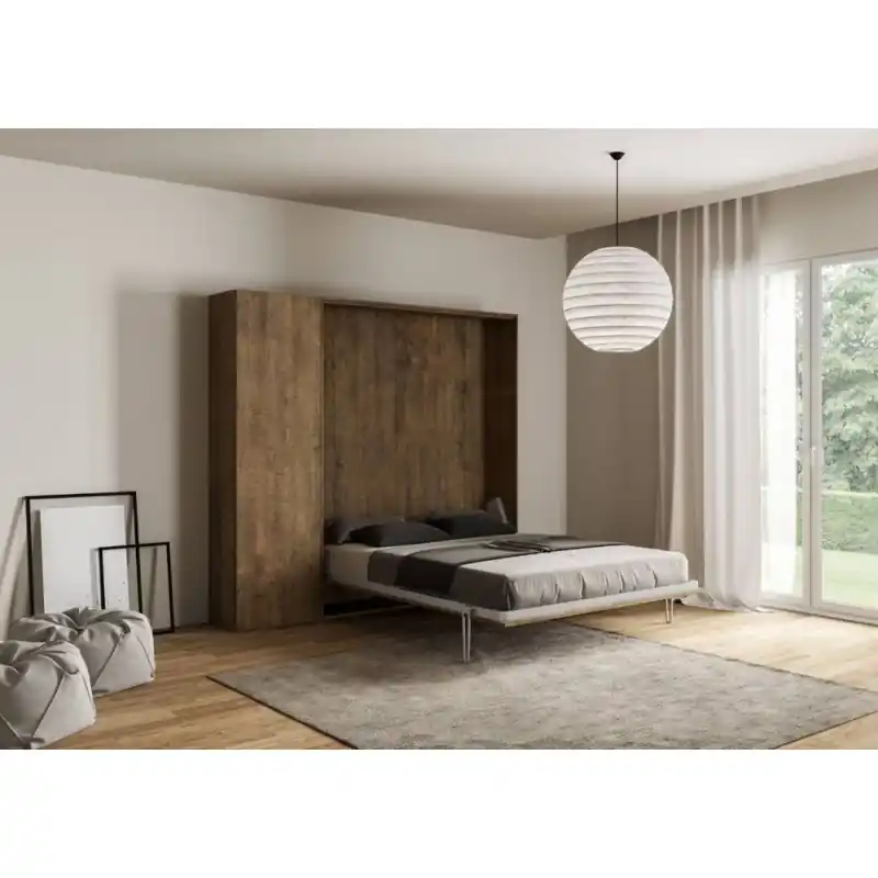 Itamoby Letto una piazza e mezza a scomparsa Kentaro con colonna da 194x215(39,5) cm Nuovo Arrivo