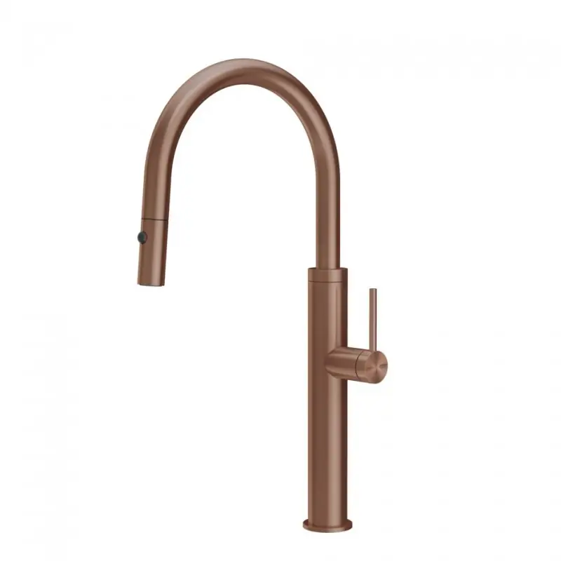 Gessi Miscelatore monocomando con doccetta estraibile Kitchen 60022 708 finitura Copper Brushed Spedito Oggi