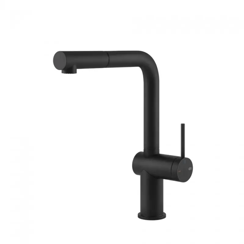 Acquista Ora Gessi Miscelatore monocomando con doccetta estraibile Inedito Collection 60433 299 finitura Matte Black