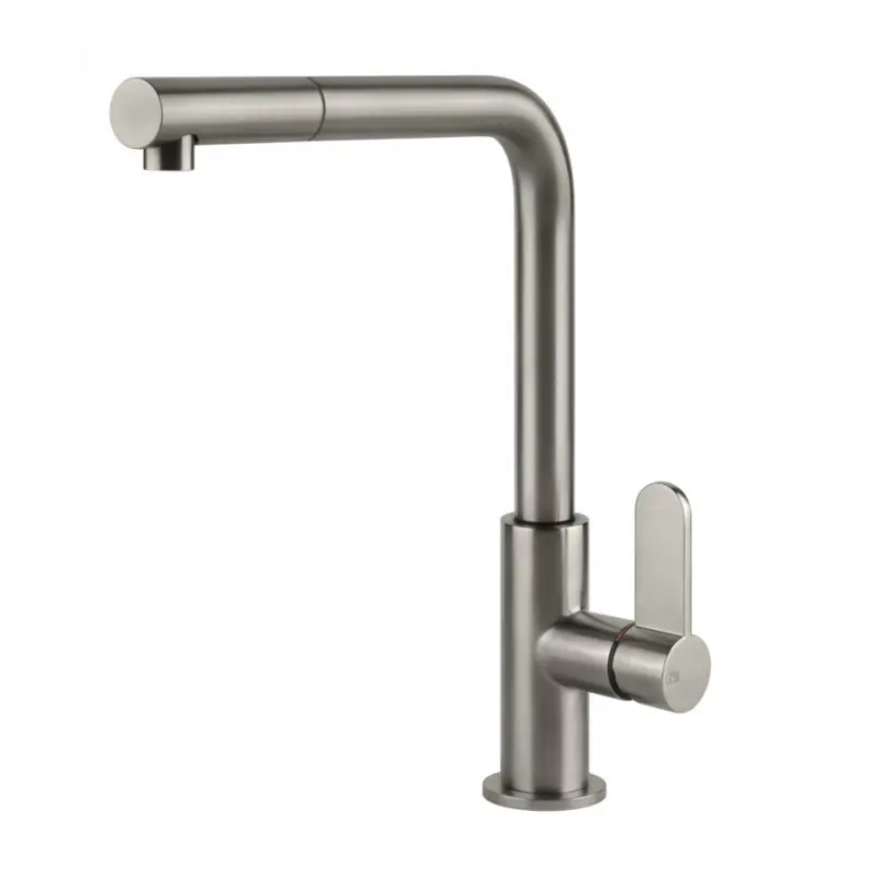 Bestseller Gessi Miscelatore monocomando con doccetta estraibile Acciaio Collection 60537 239 finitura Steel Brushed