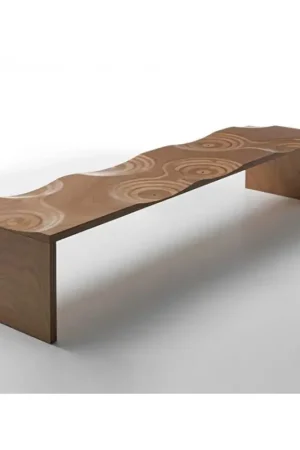 Horm Panca da giardino Ripples Outdoor art. IE7225 con struttura in legno Prezzo Di Fabbrica