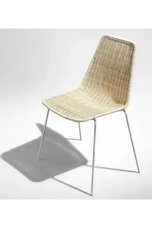 Must-Have Horm Sedia Sin art. YE0000 con struttura in metallo e seduta in rattan