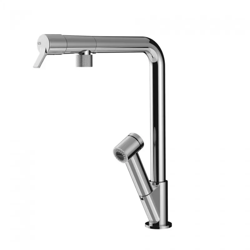 Gessi Miscelatore monocomando con doccetta estraibile Fisso Collection 60640 031 finitura cromato Nuova Collezione