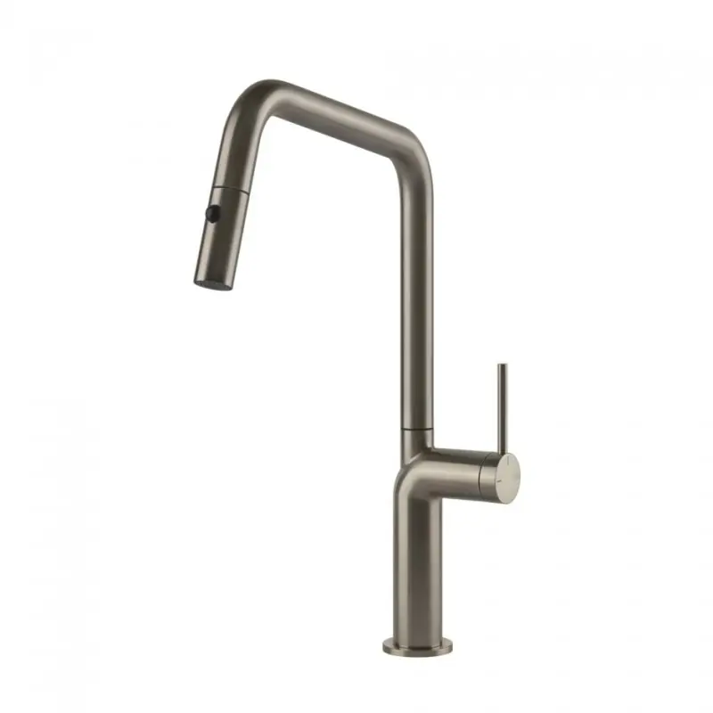 Offerta Gessi Miscelatore monocomando con doccetta estraibile Stelo Collection 60307 149 finitura Finox