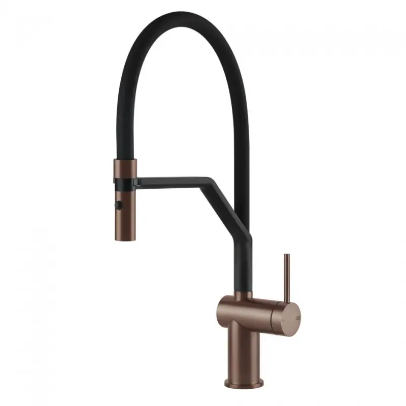 Gessi Miscelatore semi pro monocomando con doccetta estraibile Inedito 60429 708 finitura Copper Brushed PVD Economico