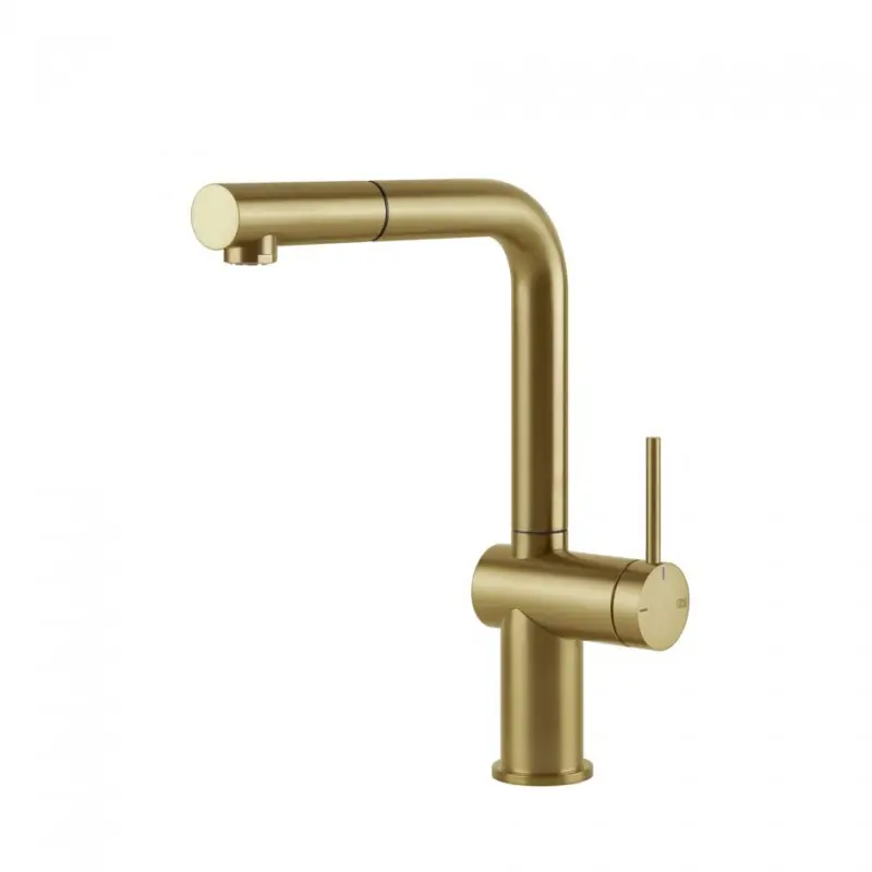 Gessi Miscelatore monocomando con doccetta estraibile Inedito Collection 60433 716 finitura Gold Brushed PVD Occasione