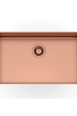 A Buon Prezzo Foster Lavello una vasca 4371 058 finitura acciaio PVD copper da 72.6x41.6 cm