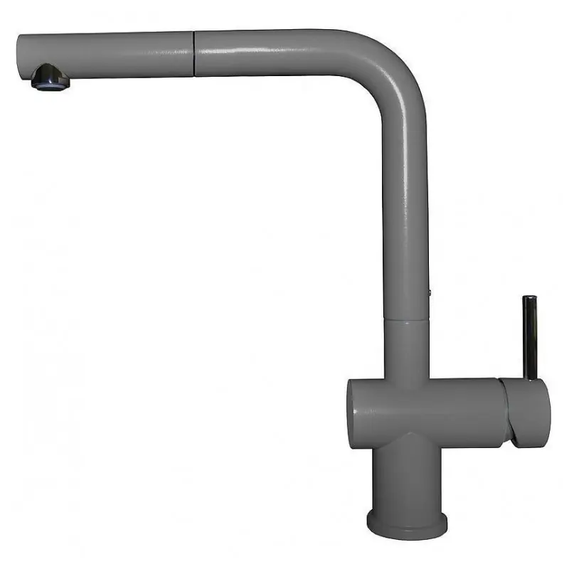 Elleci Miscelatore monocomando con canna girevole e doccetta estraibile STREAM PLUS MMKSTP73 finitura M73 titanio Promozione